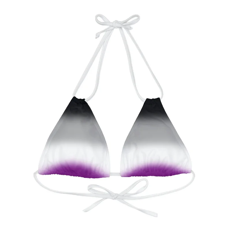 Asexual Ace Pride String Bikini Top in Ombre