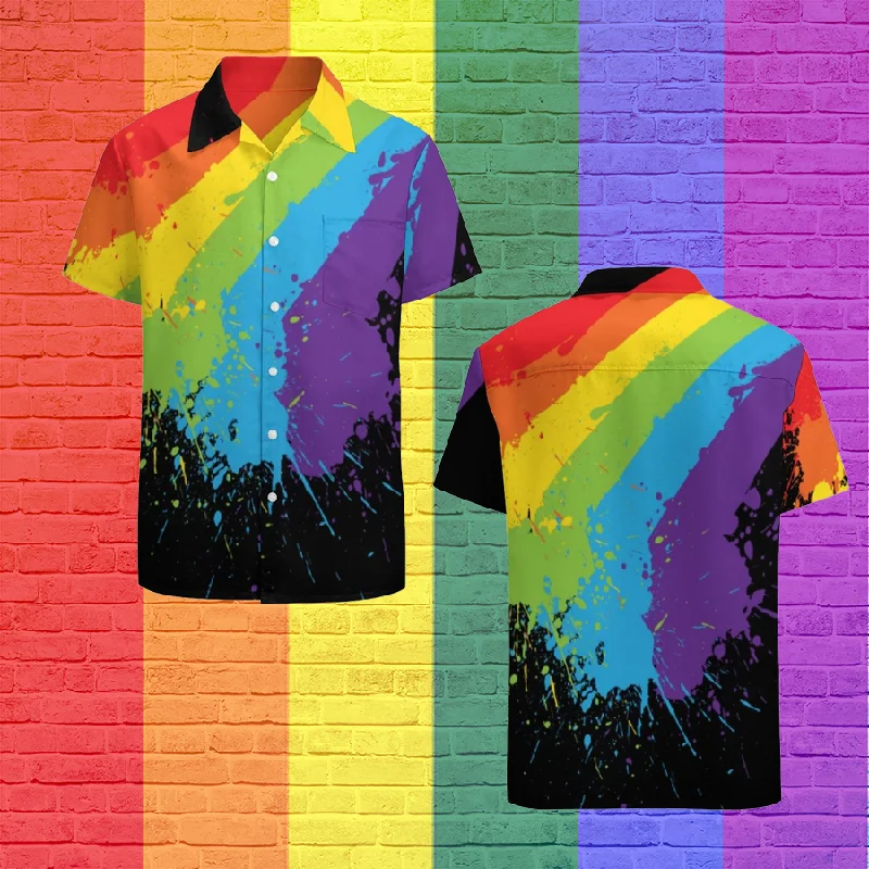 Affordable graphic tees with gender-neutral designs--Rainbow Gaymer Lgbt Pride Hawaiian Vintage Shirt Mens Button Down Plus Size Tropical Hawaii Beach Shirts Affordable graphic tees with gender-neutral designs--Rainbow Gaymer Lgbt Pride Hawaiian Vintage Shirt Mens Button Down Plus Size Tropical Hawaii Beach Shirts
