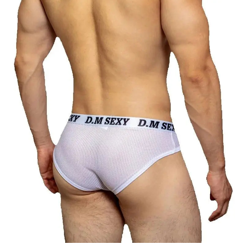 Men’s D.M. Sexy Criss-cross Mesh Brief
