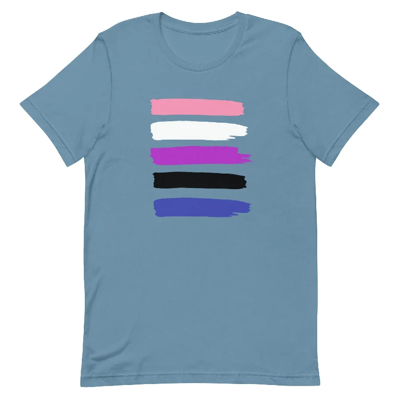 Genderfluid Pride Shirt - Paint Stripe