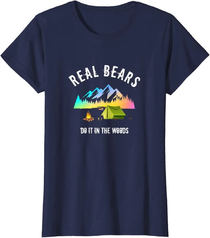 Camping Shirt For LGBTQ, Pride Gay Camper, Real Bears Do It In The Woods, Pride Gay Bear T-Shirt