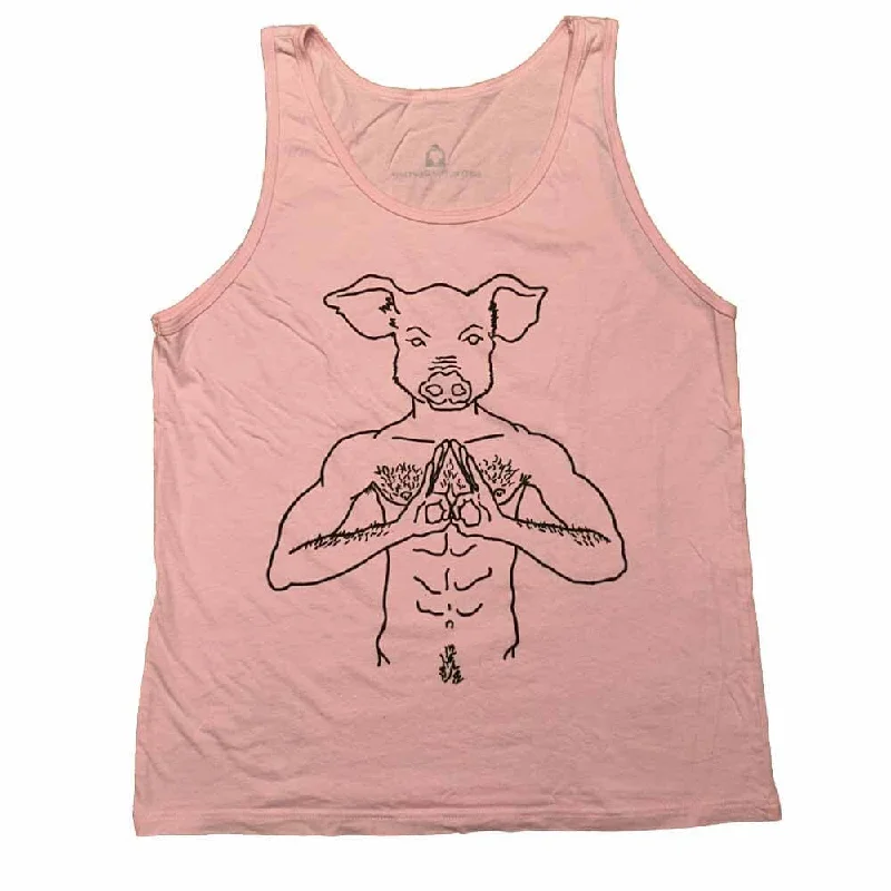 Pig Head Black Print Tank