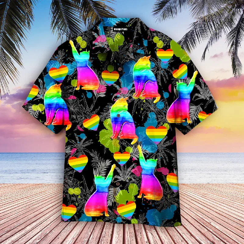 Lgbt Cat Pride Month Hawaiian Shirt, Gift For Pride Cat Lover, Cat Gaymer Hawaiian Shirt Lgbt Cat Pride Month Hawaiian Shirt, Gift For Pride Cat Lover, Cat Gaymer Hawaiian Shirt