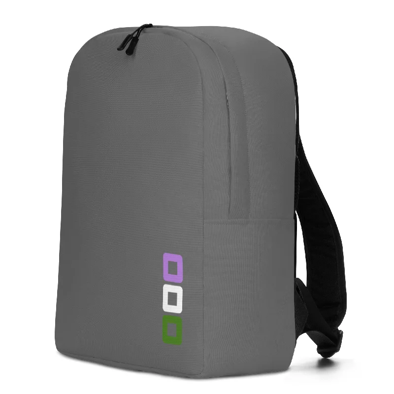 Genderqueer Pride Rounded Squares LGBTQ+ Minimalist Backpack