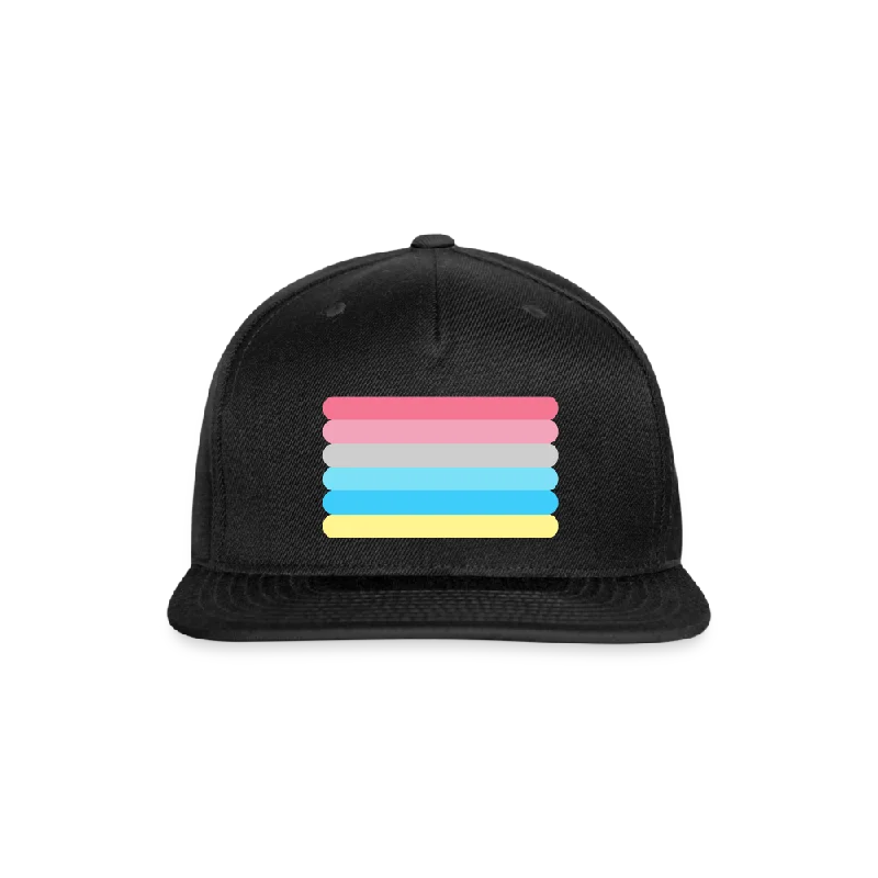 Genderflux Pride Flag Rounded Snapback Baseball Cap