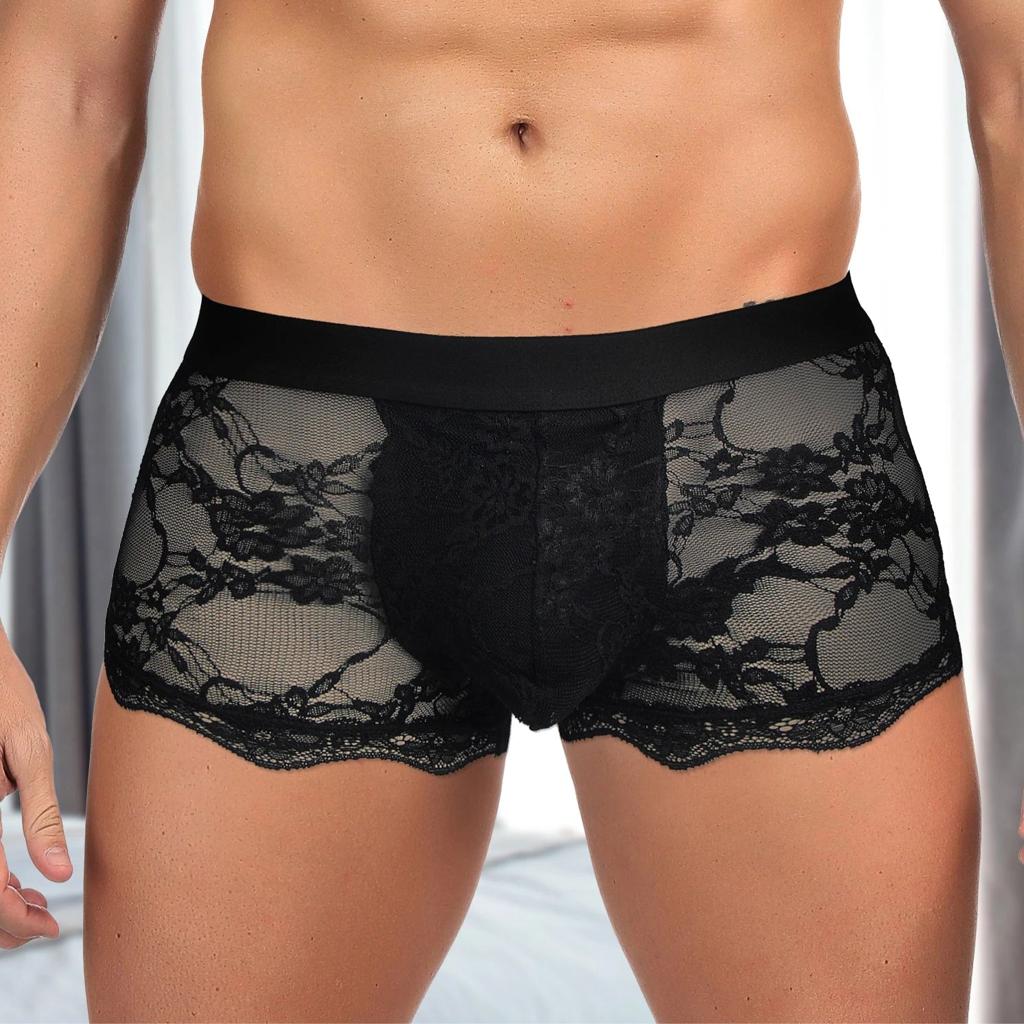 Men’s Kinked Up Floral Lace Boxers