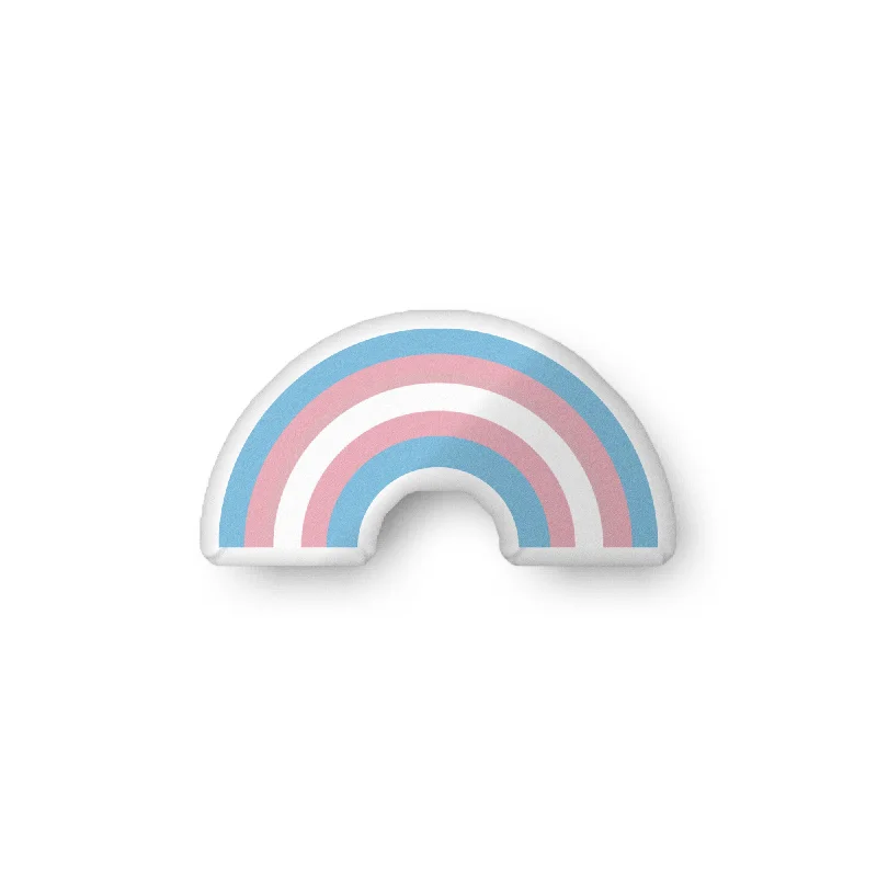 Trans Rainbow Pillow