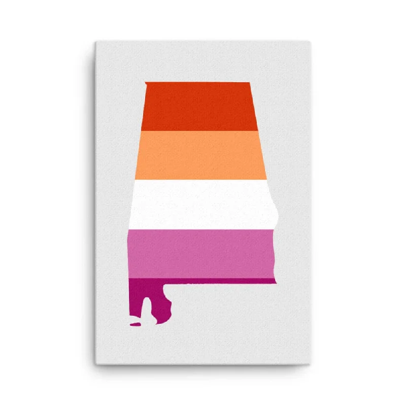 Alabama Lesbian Pride Canvas Wall Art