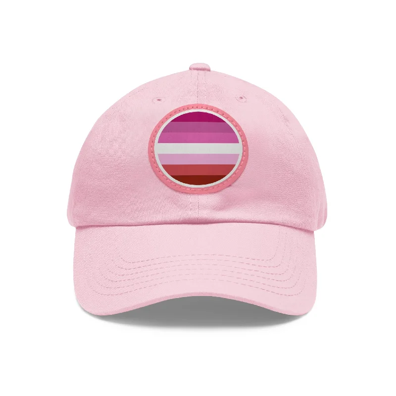 Lesbian Pride Hat with Round Patch