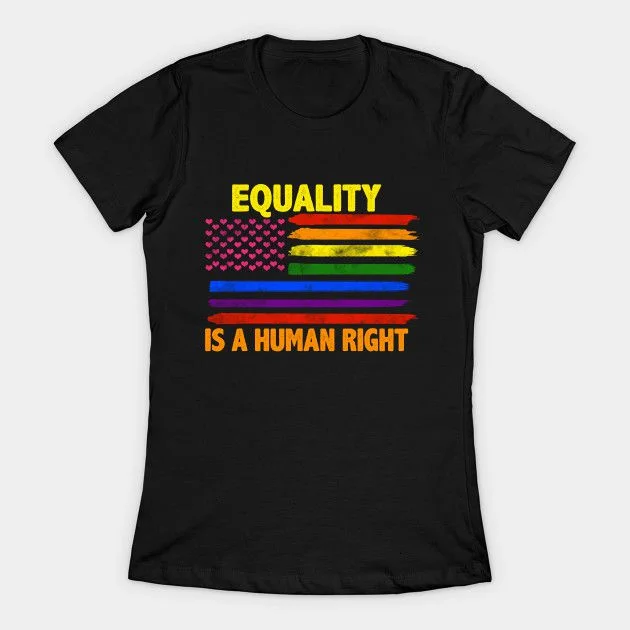 Graphic pride t-shirts with glitter rainbow accents--LGBT Pride Month Shirt, Equality Is A Human Right, LGBT Rainbow Shirt, Lesbian T Shirt Graphic pride t-shirts with glitter rainbow accents--LGBT Pride Month Shirt, Equality Is A Human Right, LGBT Rainbow Shirt, Lesbian T Shirt