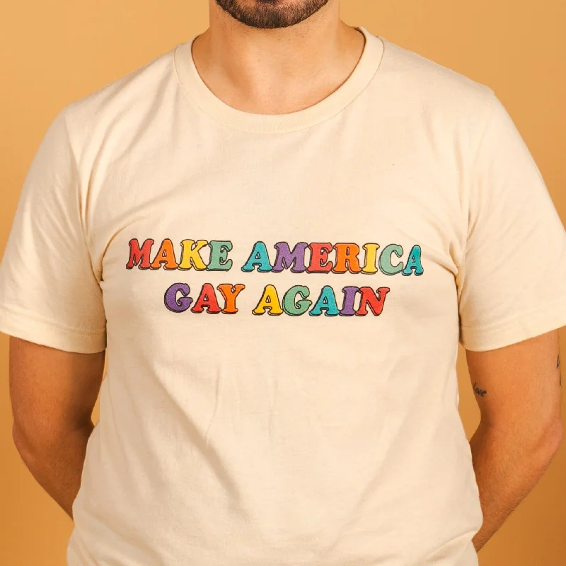 Graphic pride t-shirts with pronoun-friendly designs--Make America Gay Again Unisex T-Shirt Graphic pride t-shirts with pronoun-friendly designs--Make America Gay Again Unisex T-Shirt