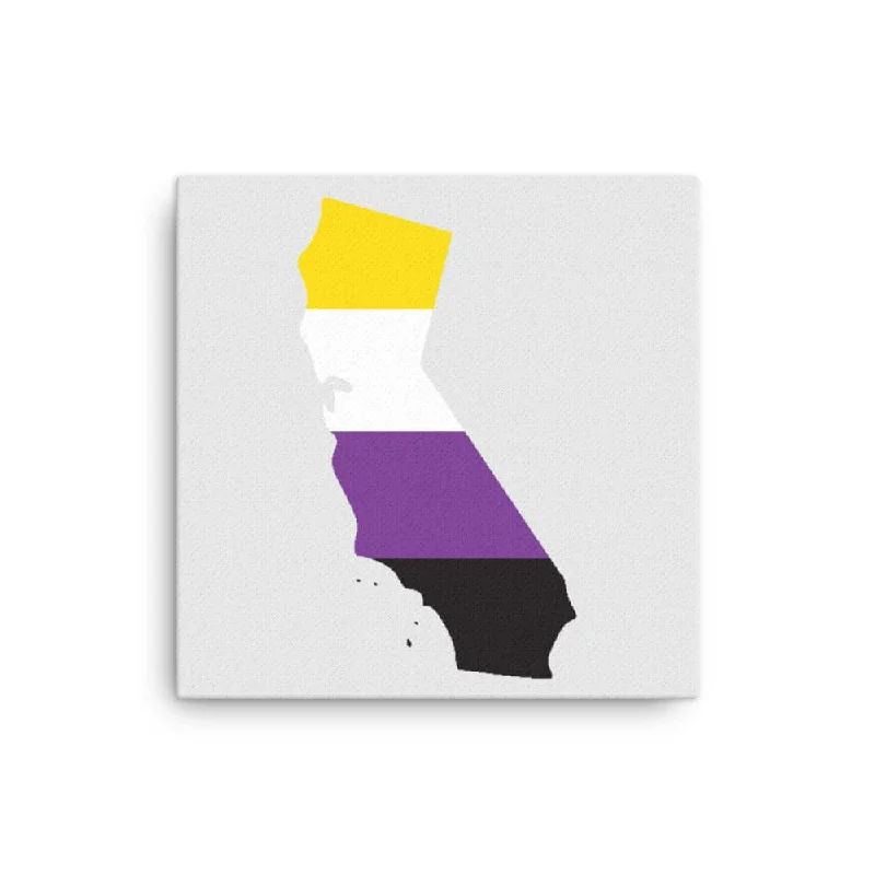 California Nonbinary Enby Canvas Wall Art