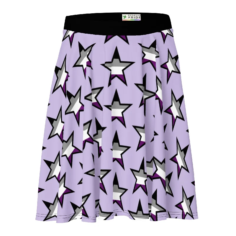Asexual Ace Pride Skater Skirt with Stars