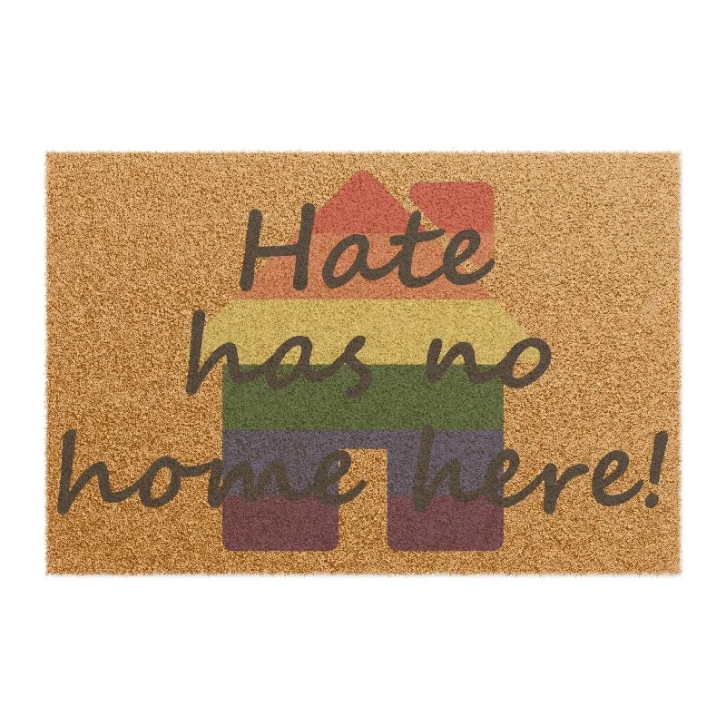LGBTQ Hate Has No Home Here Doormat - Coir Coconut