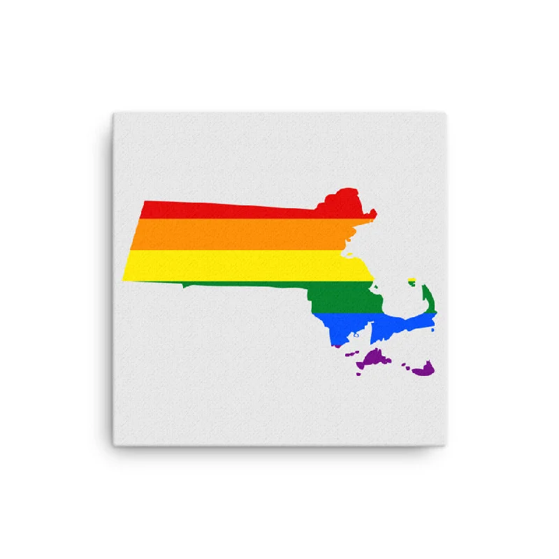Massachusetts LGBTQ Pride Canvas Wall Art