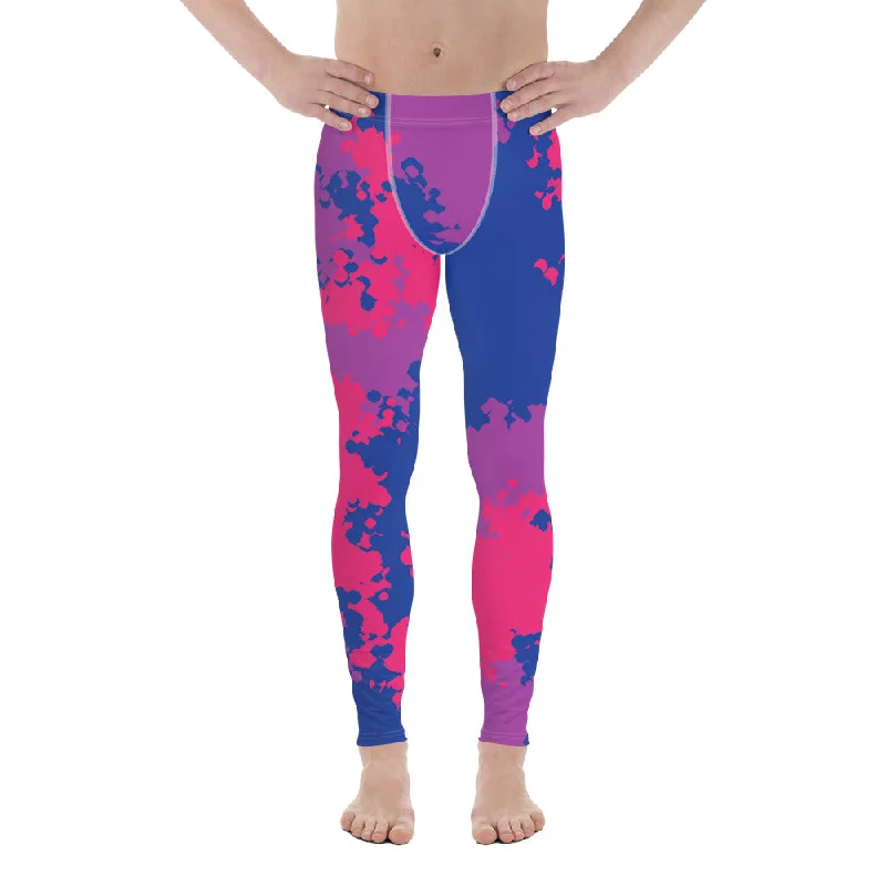 Bisexual Bi Pride Men's Leggings in Camo
