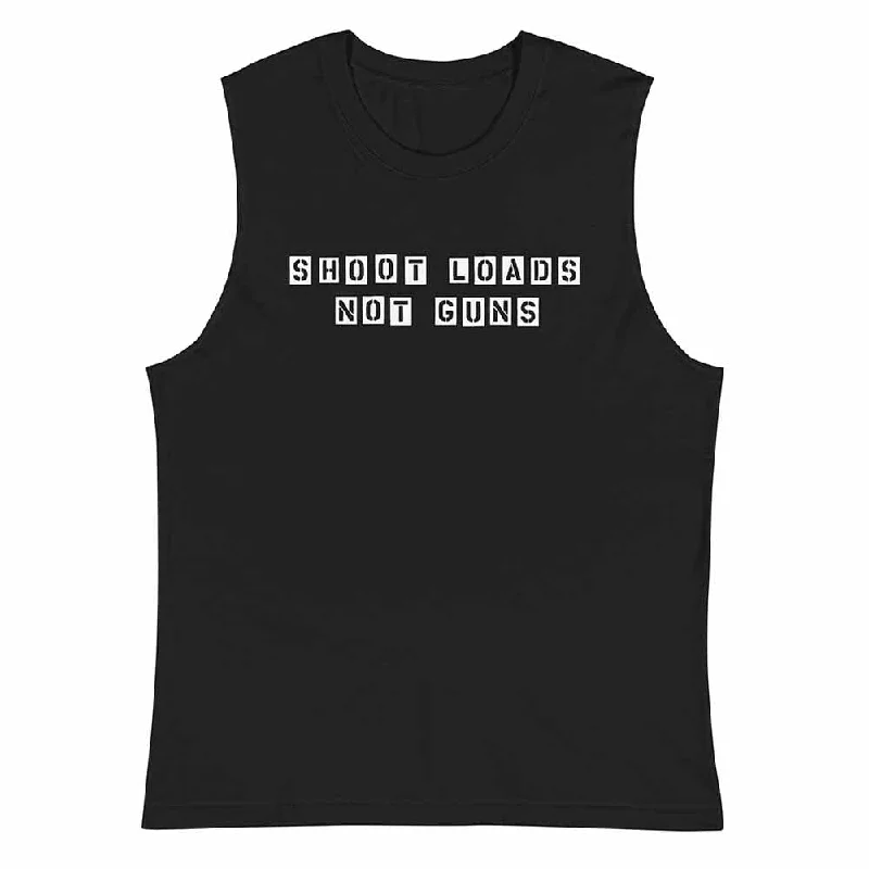 Shoot Loads Not Guns #1 Sleeveless T-Shirt - Gays Against Guns