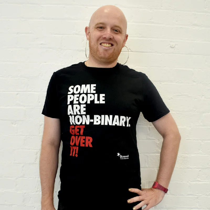 Graphic pride t-shirts with bold love wins slogans--Some People Are Non-Binary. Get Over It! t-shirt Graphic pride t-shirts with bold love wins slogans--Some People Are Non-Binary. Get Over It! t-shirt