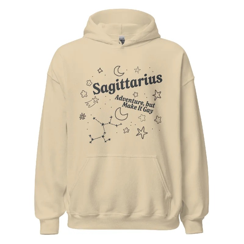 Where to find plus size pride sweatshirts--Sagittarius Adventure, But Make It Gay Unisex Hoodie Where to find plus size pride sweatshirts--Sagittarius Adventure, But Make It Gay Unisex Hoodie