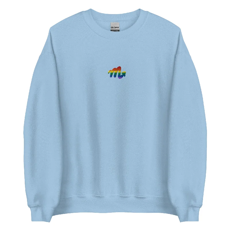 Pride hoodies with bold rainbow lettering--Scorpio Rainbow Embroidered Unisex Sweatshirt Pride hoodies with bold rainbow lettering--Scorpio Rainbow Embroidered Unisex Sweatshirt