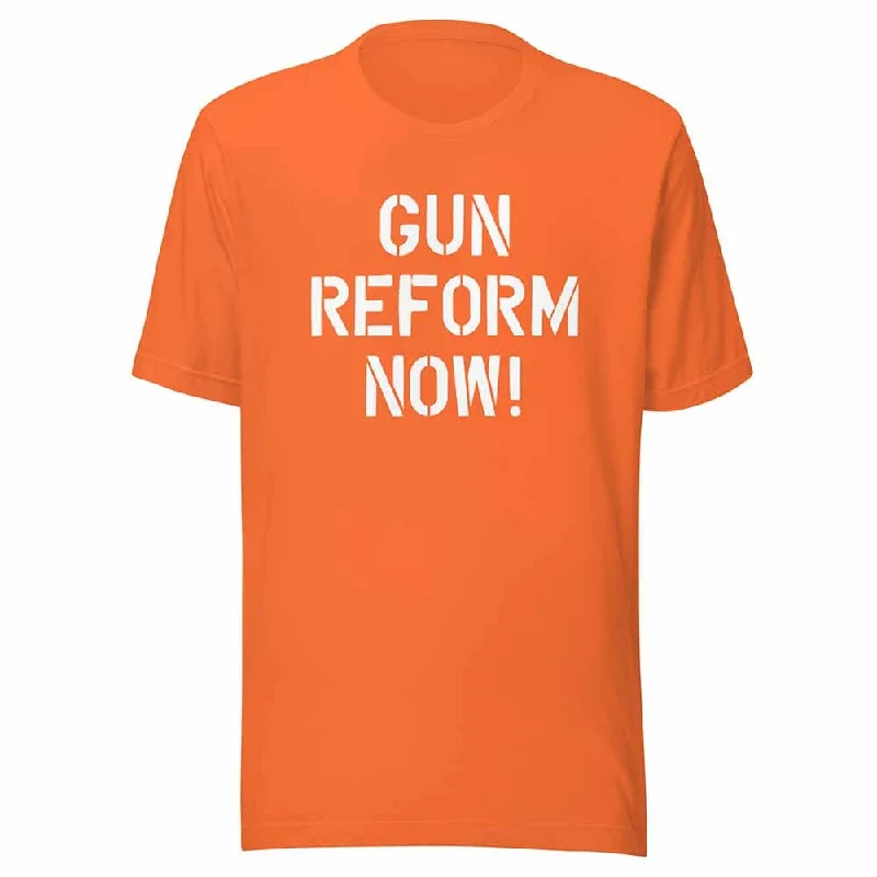 Gun Reform Now Orange T-Shirt - Gays Against Guns
