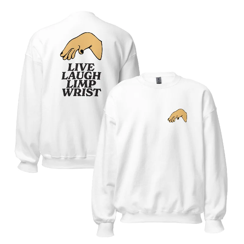 Best hoodies for pride ally support gifts--Live Laugh Limp Wrist Unisex Sweatshirt