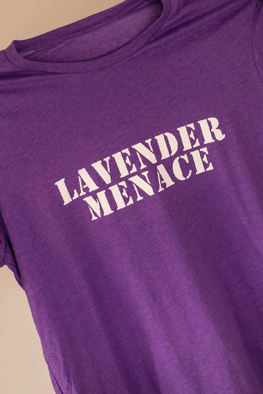Graphic pride tees with eco-friendly inks and fabrics--Lavender Menace Unisex T-Shirt Graphic pride tees with eco-friendly inks and fabrics--Lavender Menace Unisex T-Shirt
