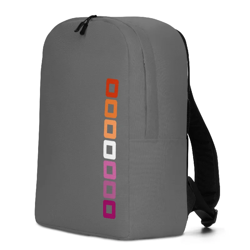 Lesbian Pride Rounded Squares LGBTQ+ Minimalist Backpack
