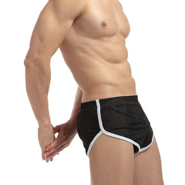 Men's Mesh Running Shorts with Slits