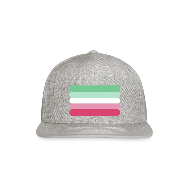Abrosexual Pride Flag Rounded Snapback Baseball Cap