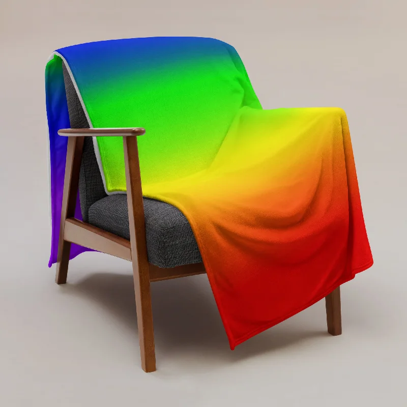 LGBTQ Pride Throw Blanket - Rainbow Ombre
