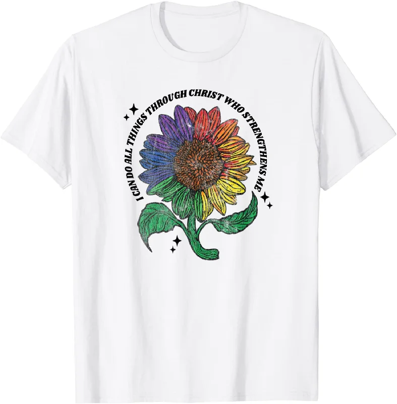 LGBT Religious T Shirt,  LGBT Flower Sunflower Shirt