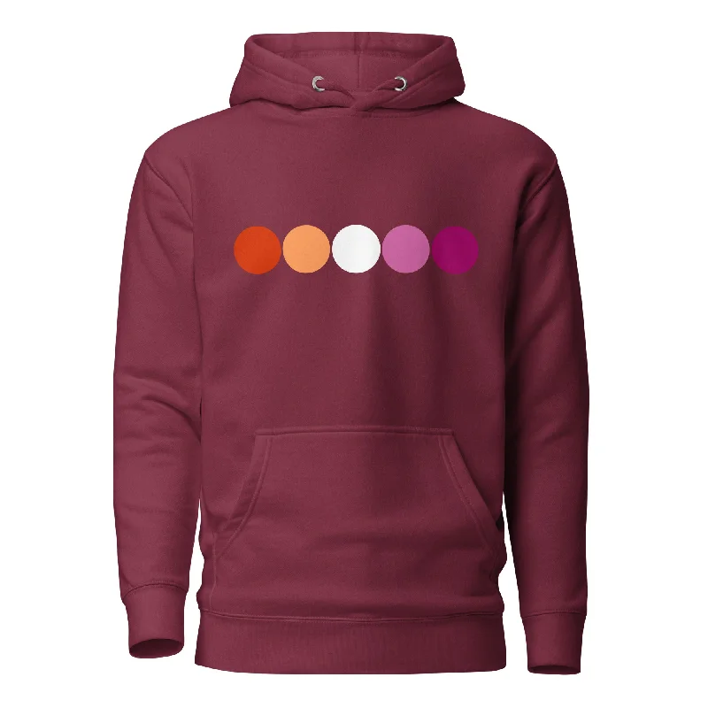 Lesbian Pride Hoodie - Circles