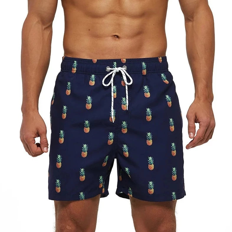 Navy Pineapple Board Shorts