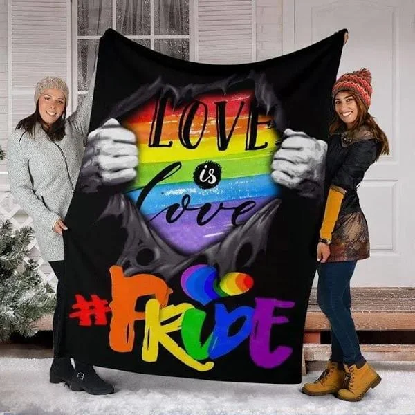 Love Is Love Blanket, Pride Quilt For Gay Friend, Lesbian Gift, Pride Gift, Gift For Couple Gay Man Love Is Love Blanket, Pride Quilt For Gay Friend, Lesbian Gift, Pride Gift, Gift For Couple Gay Man