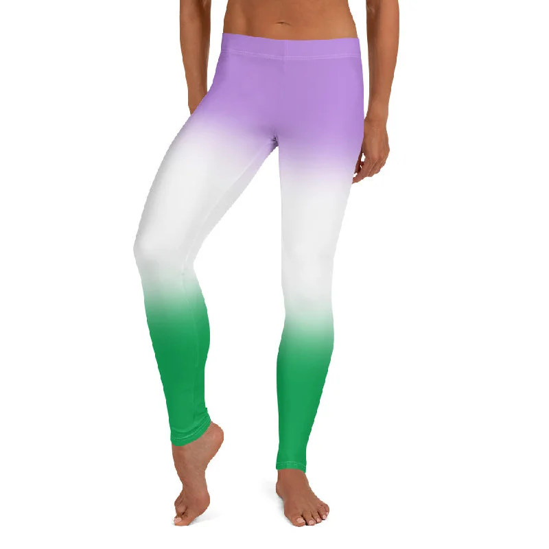 Genderqueer Pride Women's Leggings Yoga Pants - Ombre