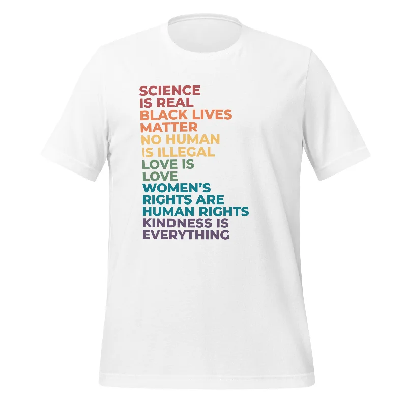 Comfortable graphic tees for daily LGBTQ+ pride wear--Science is Real Unisex T-Shirt Comfortable graphic tees for daily LGBTQ+ pride wear--Science is Real Unisex T-Shirt