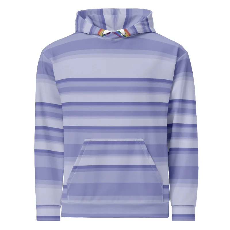 Hoodies with equality symbols and rainbow hearts--Striped Pride Hoodie