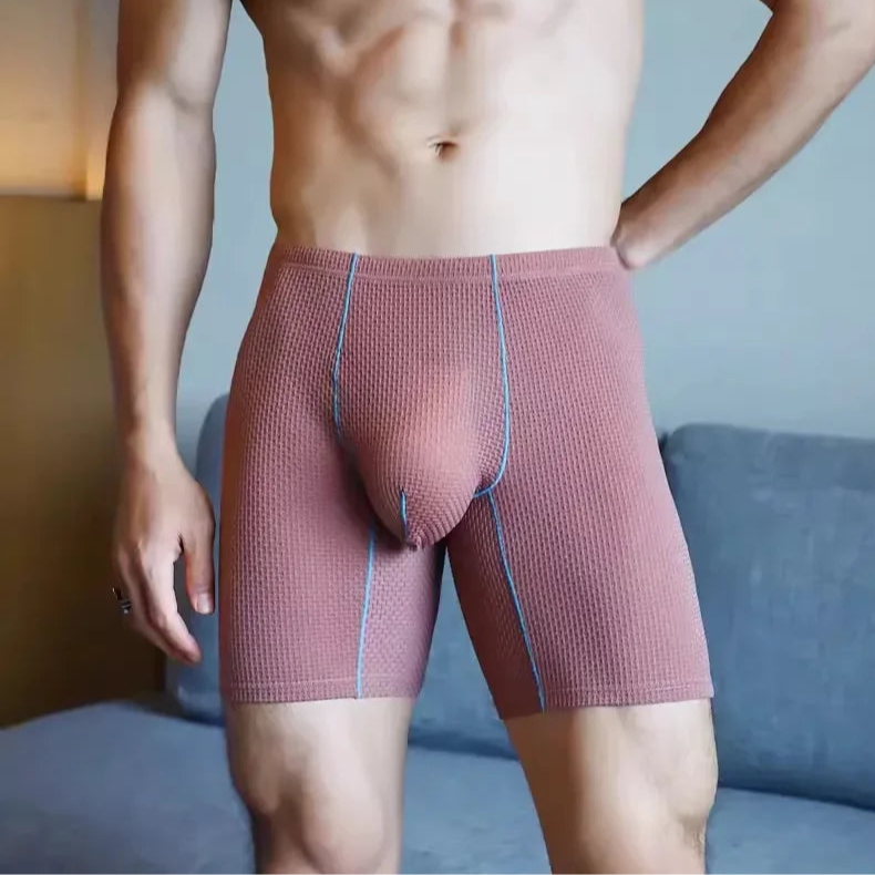 Men's Glory Big Pouch Waffle-Knit Long Boxers