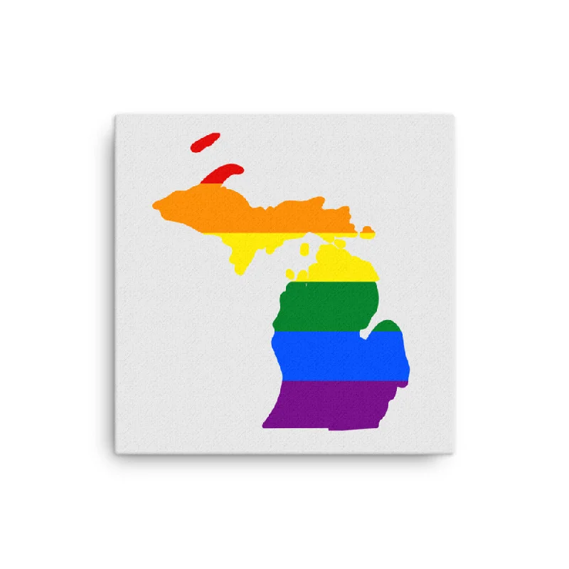Michigan LGBTQ Pride Canvas Wall Art