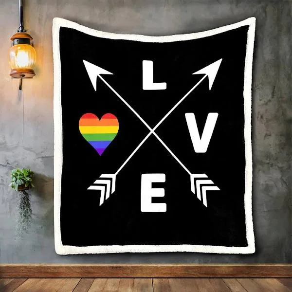 Lgbt Rainbow Pride Blanket, Love Is Love Pride Lgbt Quilt, Blanket For Lgbtq, Gaymer Gift Lgbt Rainbow Pride Blanket, Love Is Love Pride Lgbt Quilt, Blanket For Lgbtq, Gaymer Gift
