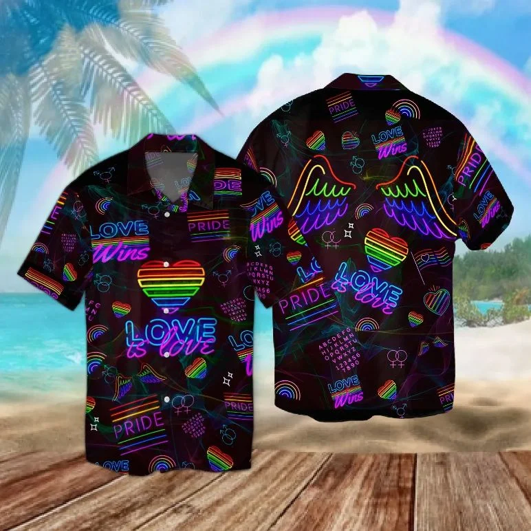 Lgbt Love Is Love Hawaiian Shirt, Hawaiian Shirt For Couple Gaymer, Gift To Couple Lesbian Lgbt Love Is Love Hawaiian Shirt, Hawaiian Shirt For Couple Gaymer, Gift To Couple Lesbian