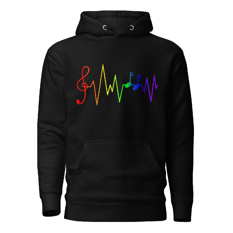 LGBTQ Pride Sweatshirt Hoodie - Music Notes