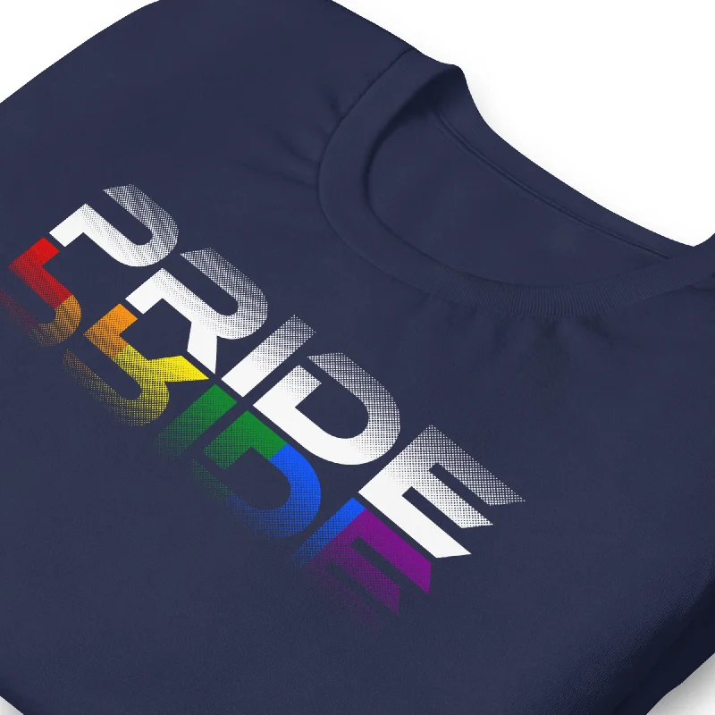 Graphic pride t-shirts with bold love is love prints--Pride Rainbow Reflection White Letters LGBTQ+ Unisex T-shirt Graphic pride t-shirts with bold love is love prints--Pride Rainbow Reflection White Letters LGBTQ+ Unisex T-shirt