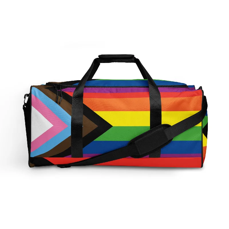 LGBTQ Pride Flag Duffel Bag - Progress Pride Daniel Quasar