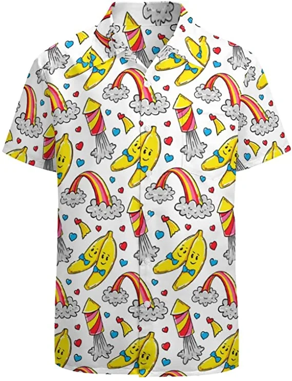 Banana Hawaiian Shirt, Pride Month Rainbow Lgbt Print Summer Hawaiian Shirts Beach Shirts Gift Banana Hawaiian Shirt, Pride Month Rainbow Lgbt Print Summer Hawaiian Shirts Beach Shirts Gift
