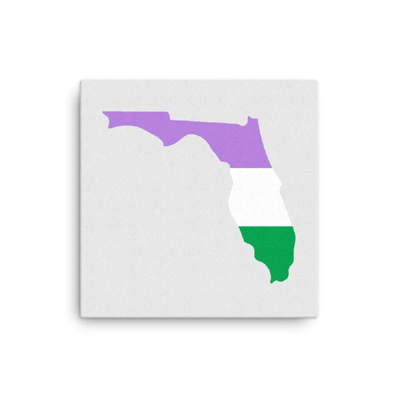 Florida Genderqueer Pride Canvas Wall Art