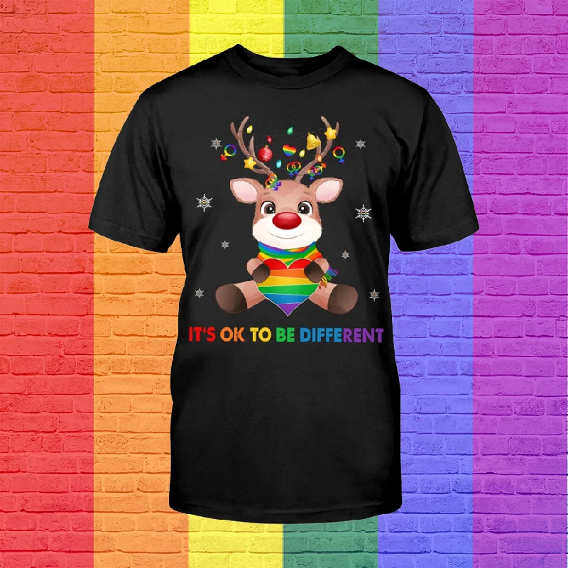 It Is Ok To Be Different T Shirt For Pride Month, Gaymer Shirts, Pride Ally Tee Shirt