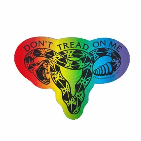 Don't Tread On Me Rainbow Sticker