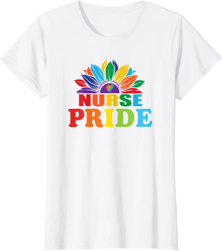 Nurse Sunflower Pride Month T Shirt, LGBT Nurse Shirt